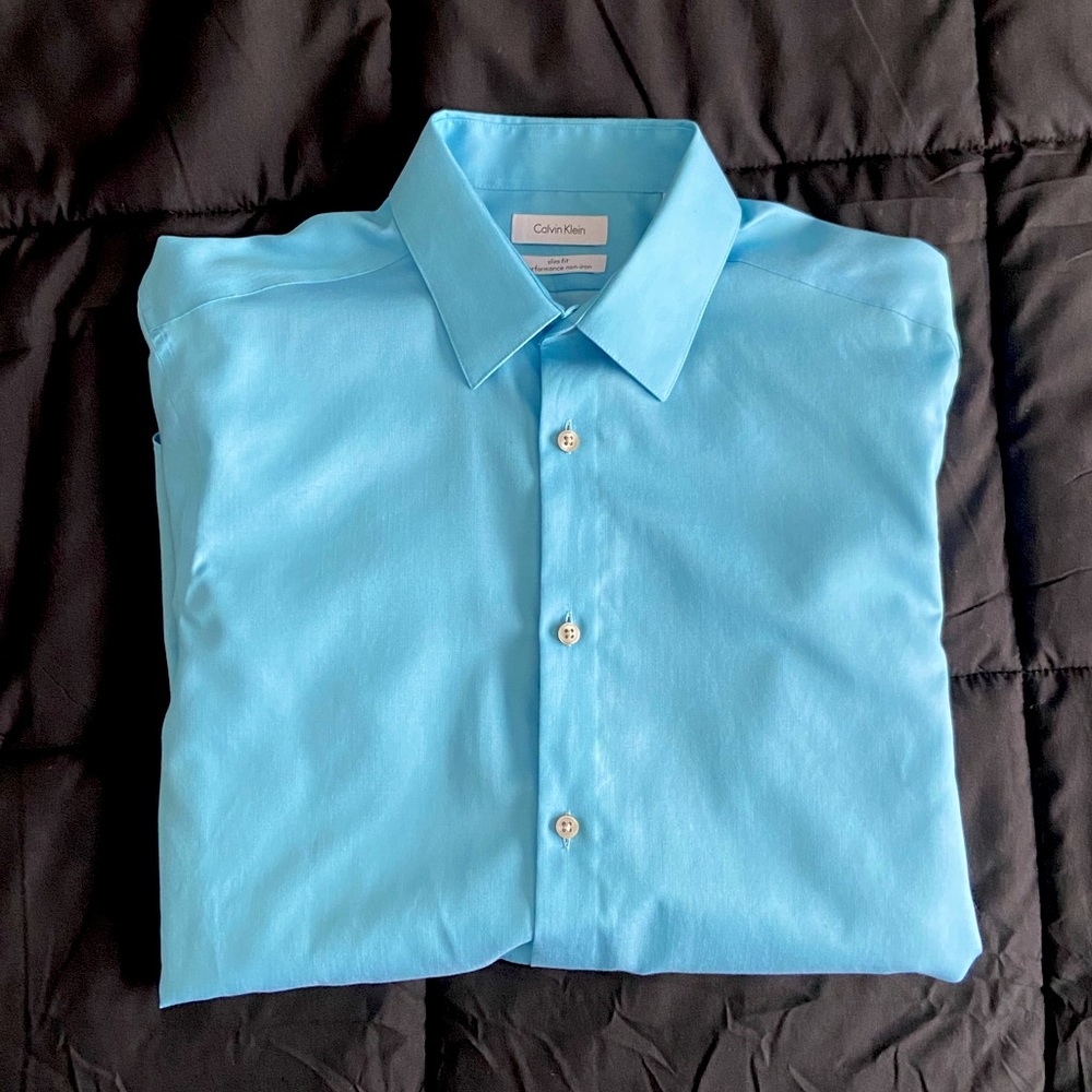 Sky Blue Calvin Klein Dress Shirt